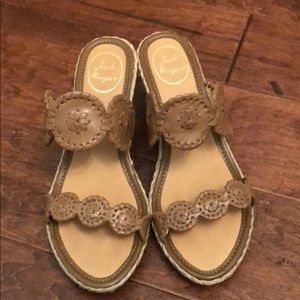 Jack Rogers light brown wedges. Size 8.5